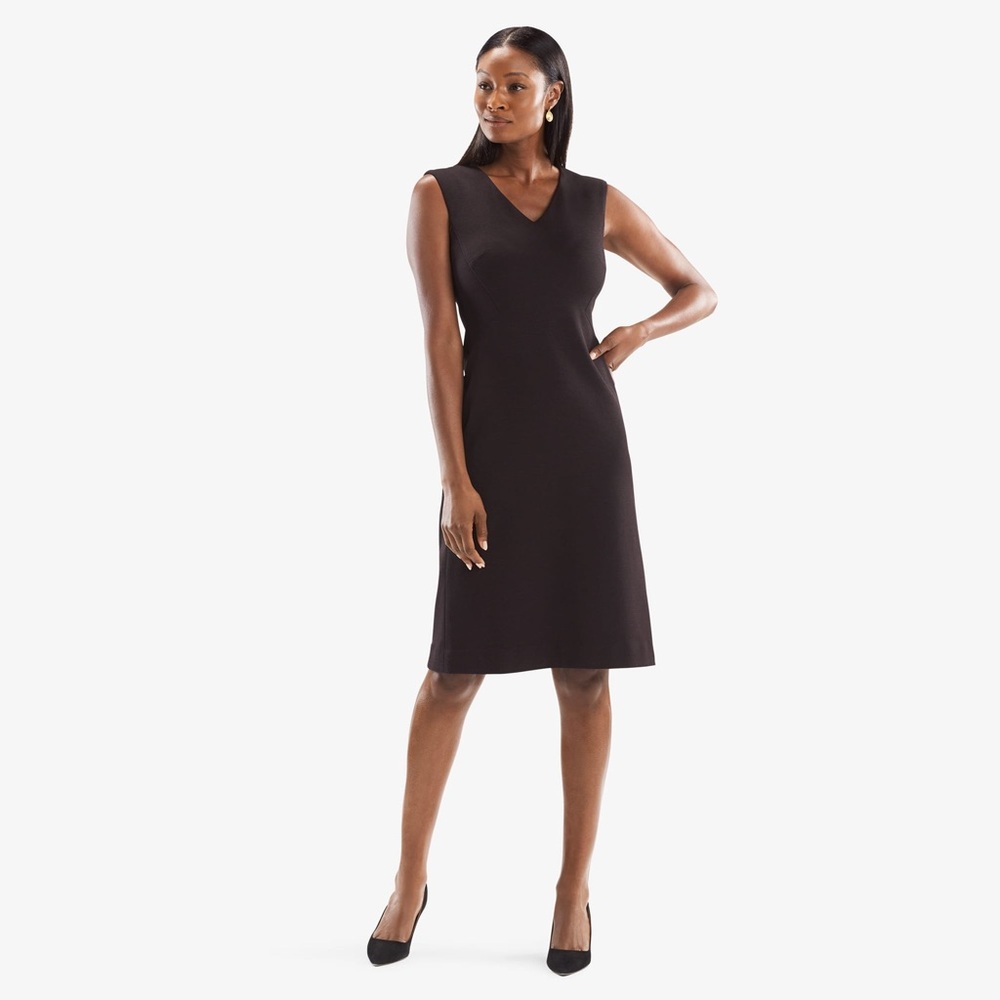 MM LaFleur Evelyn Dress Textured Ponte Lava 6